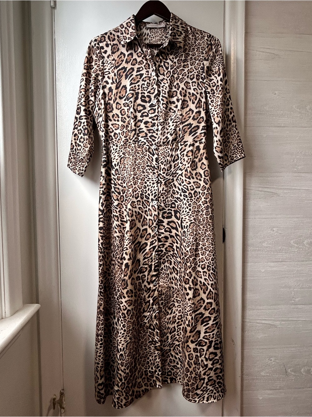 RINASCIMENTO Italy Leopard Print Maxi Dress